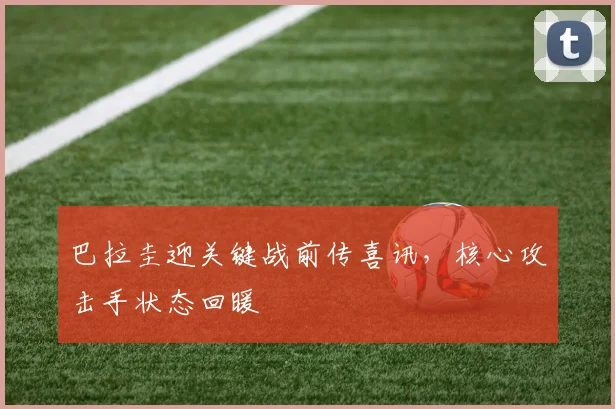 巴拉圭迎关键战前传喜讯，核心攻击手状态回暖